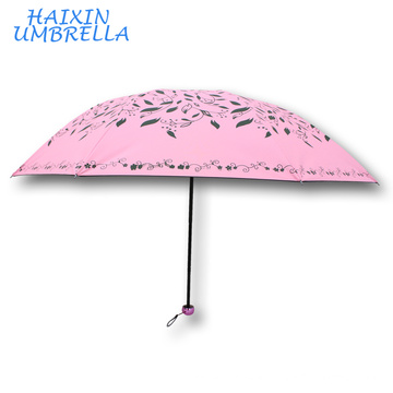 Made in China Discount Yiwu Stock Tiantangmei Brand 3 fold Sun Wholesale Cheap Assorted Dubai Large Market Umbrella Commercial